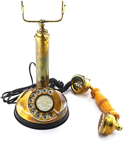 Свещник С Превръщането Циферблат Телефон С Месинг Покритие Тенис На Декоративен Телефон