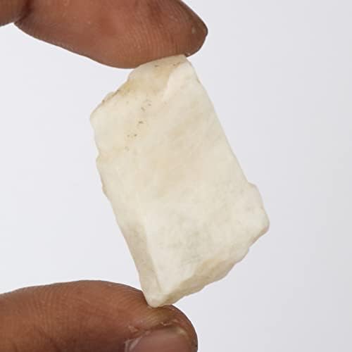 GEMHUB Натурален бял Непреработена лунен камък 64,00 КАРАТА Насипен скъпоценен камък или Кувыркающийся