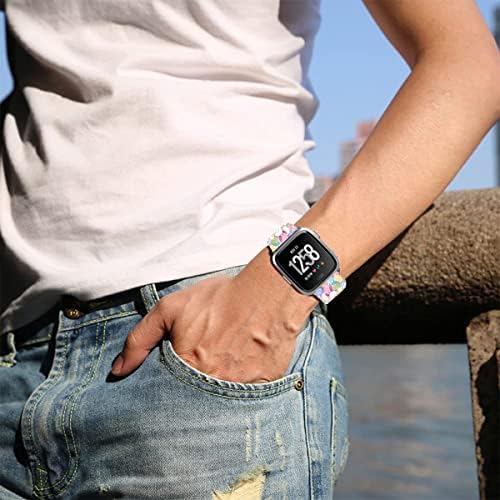 Sjiangqiao Въжета за шиене, Съвместим с smart часовника Fitbit Versa 2/Versa/Versa Lite/Versa SE Special Edition, Меки Силиконови