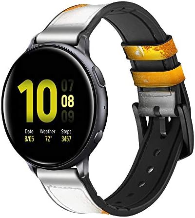 CA0300 Бира, Стъкло и Кожена каишка Силикон за смарт часа на Samsung Galaxy Watch Watch3, Модели Gear S3 Gear S3 Frontier Gear S3