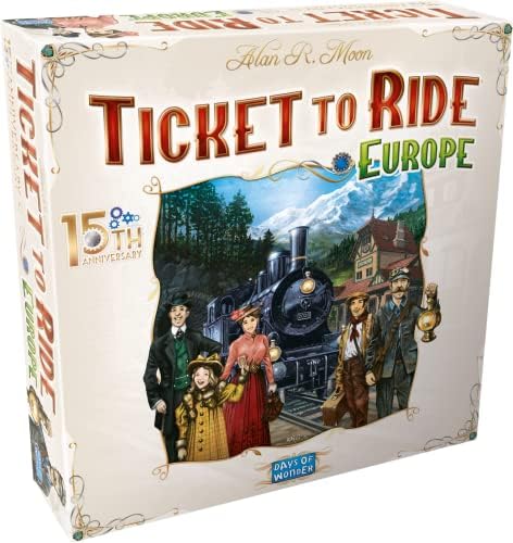 Настолна игра Ticket to Ride Europe 15th Anniversary DELUXE EDITION | Стратегическа игра | Семейна игра за деца и възрастни | на