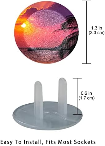 Капачки за контакти (12 броя в опаковка), Защитни капачки За электрозащиты Предотвратяват Опасността от токов удар Sunset Sea