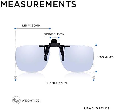 Очила READOPTICS с клипсой, блокирующей синя светлина, екран и игри с антибликовыми лещи, предотвращающими напрежение на очите и
