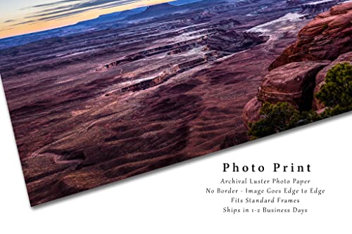 Юго-Западна снимка на Печат (без рамка) Изображение на каньона с изглед към Грийн Ривър в националния парк Canyonlands, щата Юта,
