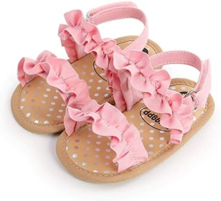 Meckior/ Летни Сандали за малки Момичета от Изкуствена Кожа, с Мек Затворени пръсти; Обувки Принцеса с Цветен Модел на плоска подметка