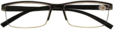 6 опаковки мъжки правоъгълни очила в полурамке, сини светозащитные очила за четене, черни четци на пролетта панти