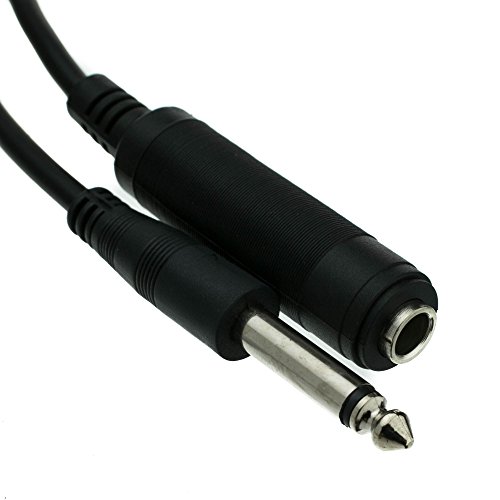 CableWholesale Моно-удлинительный кабел 1/4 инча, 10 фута, с щепсел от 1/4 щепсела до 1/4контакти за Електрически инструменти (Китара,