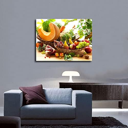 Цветно Разнообразие от Зеленчуци и плодове, Плакат с изображение на хранене, с Качествен Принт на Платно за декора на стените, Винтажное