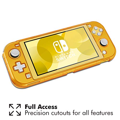 Твърд калъф TNP за Nintendo Switch Lite, кожен калъф (Royal жълто), който подобрява сцеплението, лек, тънък, защита от драскотини