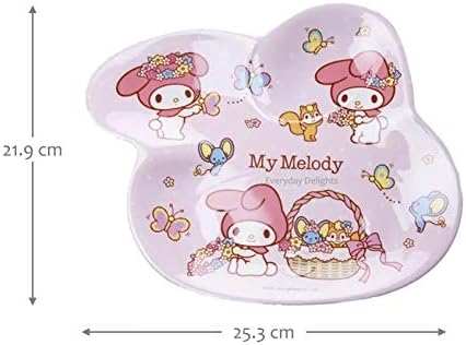 Комплект прибори за хранене My Melody Rabbit за момичета Чиния, Купа, Чаша, Лъжица, 4 бр.