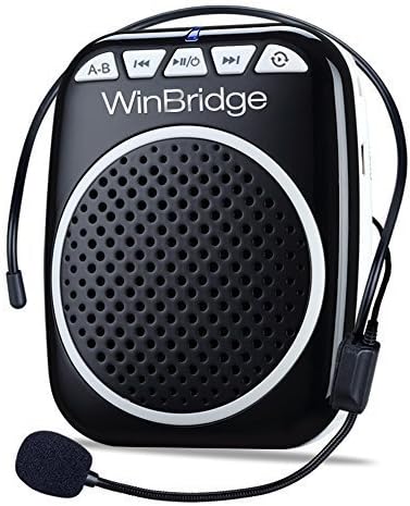 WinBridge WB001 Портативен Усилвател на Глас с Микрофон за Слушалки Личен Говорител Микрофон Акумулаторна Ultralight за Учители,