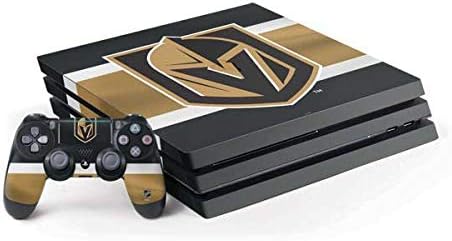 Игри кожата Skinit Decal, Съвместим с конзола PS4 Pro и комплект контролери - Официално лицензиран дизайн на тениски, NHL Vegas