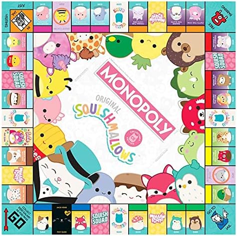 Monopoly: Squishmallows | Колекционерско издание с плюшено котка Кэмом | Покупка, продажба, Търговски площи С плюшени мечета | са