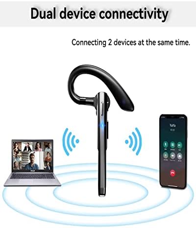 EUQQ Безжична слушалка Bluetooth за мобилни телефони, Новост 2022 г., Сверхлегкая Bluetooth Слушалки 5.2 говорител 100 часа с микрофон