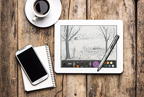 Активен цифров стилус Broonel Silver Fine Point, Съвместим с Apple iPad 9.7 (2017)