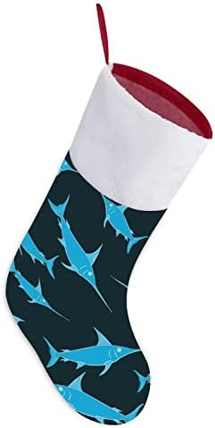 Коледни Чорапи-Риба Меч Чорапи с Плюшено Камина, Висящи за Домашен интериор Елхи
