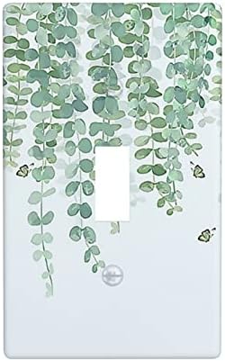 Mowbrou Green Leaves 1 Банда Тампон за Тумблера Осветление, Декоративни Переключающие Плоча и Капачка Контакти Стенни Табела за