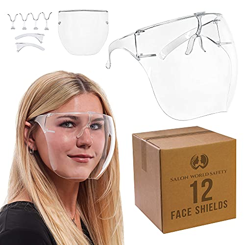 Сигурност в салон Светът на салон (Комплект от 12 защитни предпазни очила с пълна козирка и рамки - Ултра-за Многократна употреба