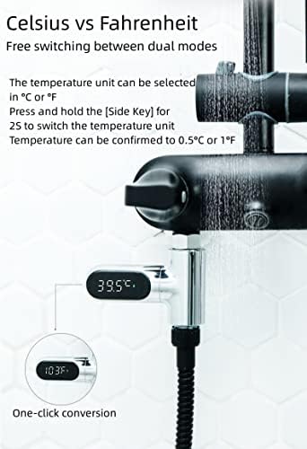 Термометър за водна Баня LED Цифров Дисплей на температурата Душ, Детски Термометър за вода, Въртящи се на 360 ° Екран За деца и възрастни (поколение)