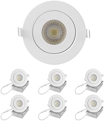 GREENLUX 4-Инчов led-вградени лампа с разпределителната кутия, 9 W CRI90 + 650Lm по стандарт на ETL, Една тавана лампа с възможност