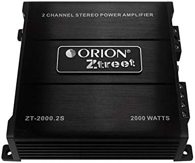 2-канален авто усилвател Orion Ztreet – Стереоусилитель клас A/B Мощност 2000 W с максимална степен на стабилност на 2 Ома усилване