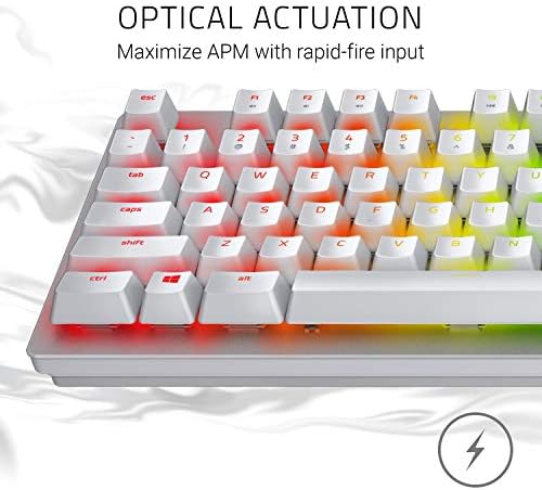 Детска клавиатура Razer Huntsman: Най-бързите в историята на ключове клавиатура - Щелкающие оптични превключватели - Адаптивни цветовата гама RGB подсветката - Програмируе