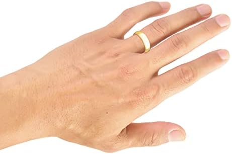 Пръстени от чисто злато с персонализиран надпис 4 ММ и 5 мм, 6 мм – Леки и Мъжки пръстени или годежен пръстен за жени от жълто,