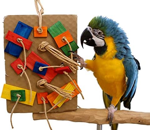 Картонена Измельчаемая играчка за папагали (Изберете размер) (Голяма)