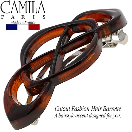 Camila Paris CP2425 Френски Щипки за коса, за жени, Гъста Коса, Шнола във формата на Черепахового Черупки, Щипки за коса със силен