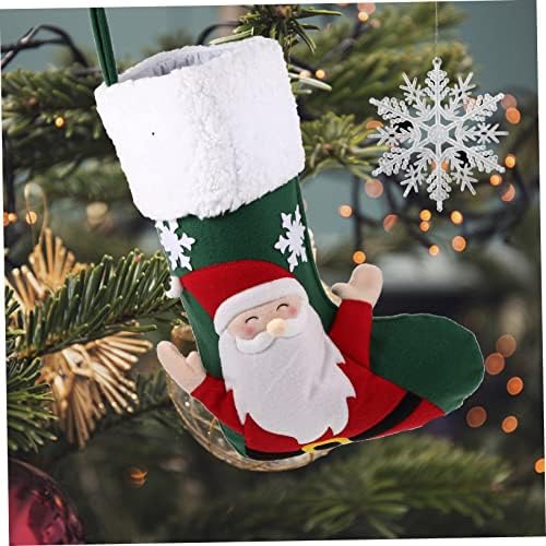 PRETYZOOM 5 бр. Коледен Отглеждане Висулка Подарък Санта Чанта Размити чорапи Чорапи с Неясни Изземване на Отглеждане на Дядо Коледа