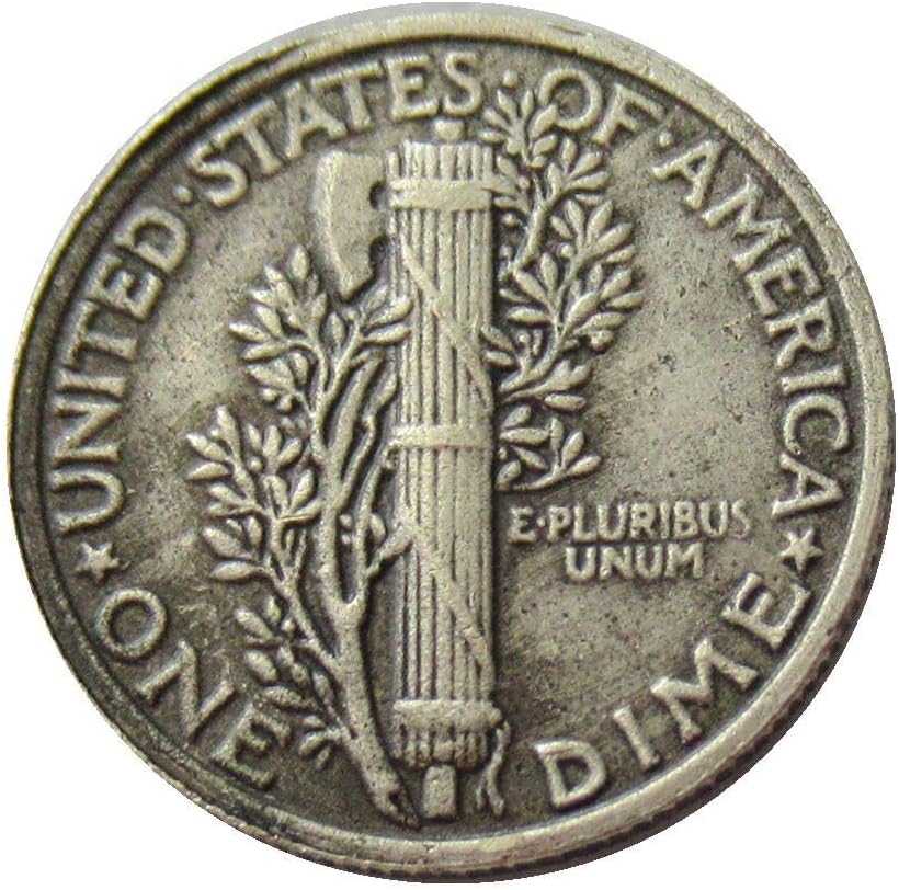 10 Цента 1921 г., сребърно покритие Точно Копие на Възпоменателни монети