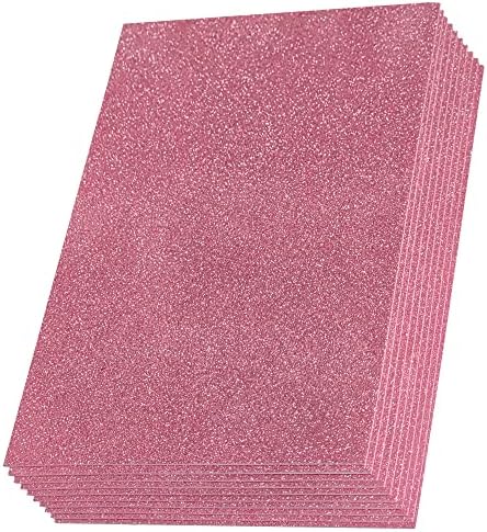 Листове с пяна SALEMAR Pink Glitter за извършване на Работи, 10 X Гъста Лъскава хартия ЕВА, Лепкава Хартия за училищни проекти,