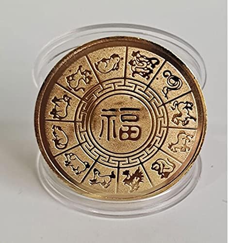 Криптовалюта Златна Възпоменателна Монета 2022 Тигровая Медал На Зодиакалния Пояс Тигър Защитен Калъф Щастливата Монета Лична Любителски Са Подбрани Монета