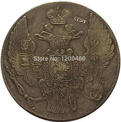 Монета на Повикване 1834 Русия 12 Платинени Монети Копие Колекция Бижута Подаръци Колекция от монети