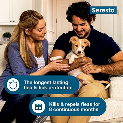 Seresto Small Dog Vet-Препоръчва Нашийник за лечение на бълхи и кърлежи и профилактика за кучета с тегло до 18 кг. | 2 пакета