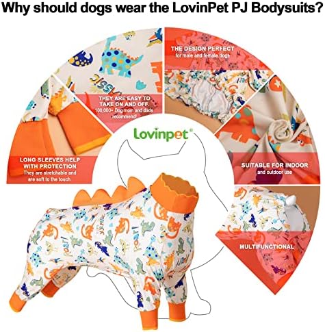 LovinPet Гащеризон за по-големи кучета, Пижами За големи Кучета, за Защита От Вылизывания, Облекло за кучета След операцията, Пижами