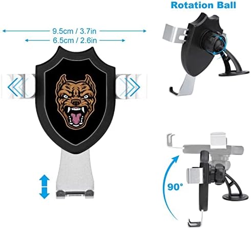 Агресивен Държач за мобилен телефон с Кучешка глава Питбуля за Автомобил, Универсална стойка за Мобилен телефон, Вентилационно за