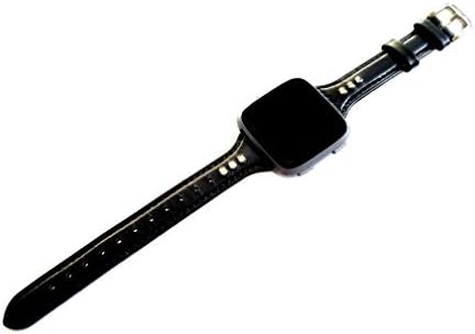 Черен с кристали Тънък каучук, който е съвместим с smart часовника Fitbit Versa 2 и Versa Елегантна гривна с каишка от мека кожа