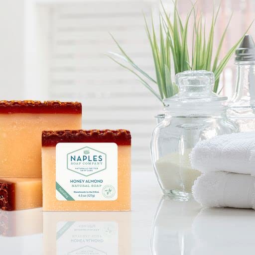 Част от сапун Naples Soap Company с натурално масло от шеа и маслиновото масло – Богат на антиоксиданти Парче сапун, по Естествен