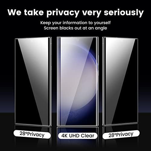 Защитно фолио MOHAVE Privacy Screen Protector [Автоматично изравняване] е Предназначен за SAMSUNG Galaxy S23 Ultra 6,8 [Поддръжка
