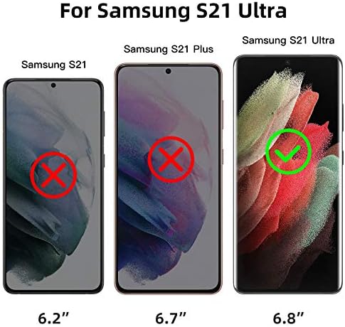 [3 + 2 опаковки] Mowei обновен за Galaxy S21 Ultra Screen Protector [ Отключване на пръстови отпечатъци] 3X 3D Изогнутое закалено