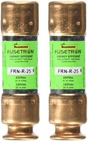 Двухэлементный предпазител Bussmann BP/до frn-R-25 на 25 Ампера Fusetron с токоограничивающим предохранителем с временна закъснение,