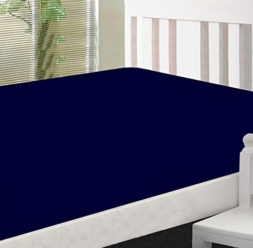 Чаршаф от микрофибър Twin XL-тъмно син цвят, плътно прилепнали (1 опаковка) Меки и удобни - Двойно по-дълги, с дълбок джоб 15 инча, 39 x 80 инча Отлични за стая в общежитието, б