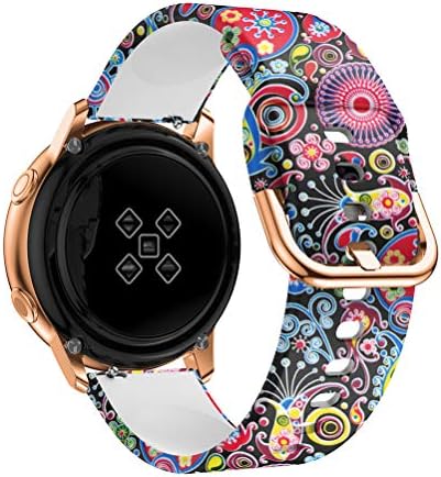 SEMILU е Съвместим с Samsung Galaxy Watch 3 с каишка на 41 мм, силиконов ремък за часа и 20 мм за Galaxy Watch 42 мм/Active2 с джапанки