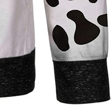 Hoody с качулка tuduoms Cow за Жени, Дамски Ежедневни Hoody с Хубав Принтом На Крави за Момичета, Пуловер с Дълъг Ръкав, Туника