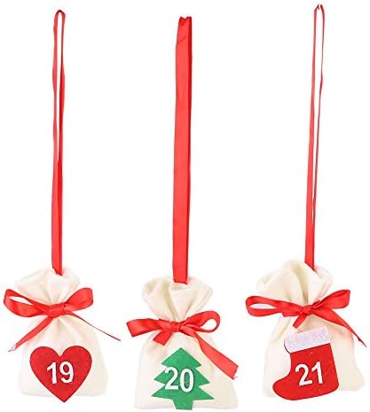 Коледен Адвент-Календар 2022, Окачени Адвент Календари, Подаръчни Опаковки за шоколадови Бонбони, Броене на Коледа, Коледна Декорация