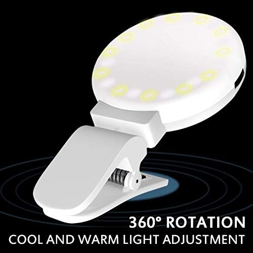 RBHGG 360 ° Въртяща Студен Топъл 3 прехвърляне на затъмняване Заполняющий светлина мобилен телефон 10 ламповых топки led лампа за Селфи, лампа за снимане (Цвят: черен-Jojo ' s