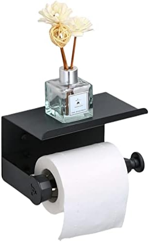 Държач за Тоалетна хартия с рафт, Управляван от Една Ръка и на Притежателя на Ролка Тоалетна хартия с Амортизирующим ефект, Стенен