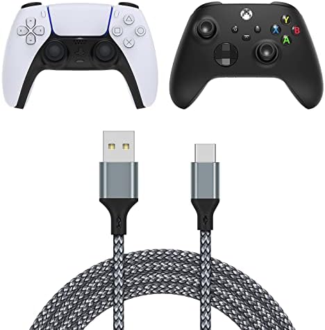 Кабел за зареждане FYOUNG за серията Xbox/контролер PS5 Преносимото USB кабел C с найлон оплеткой, Дълъг Кабел за бързо зареждане