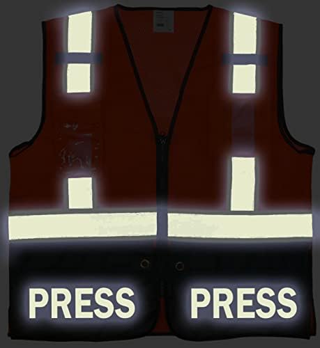 Жилетка за безопасност Qraphic Tee PRESS Survivor, тип R, клас 2, отразяваща лого отпред и отзад.